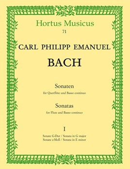 Sonatas Bk1 by Bach Carl Philipp Emanuel for Flute and Piano