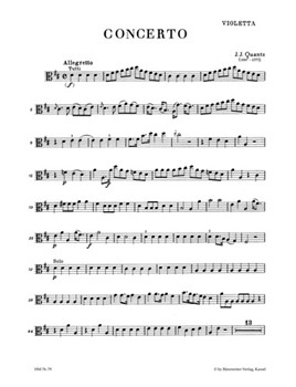 Konzert "Pour Potsdam" D-Dur -Flotenkonzert- by Quantz Johann Joachim for