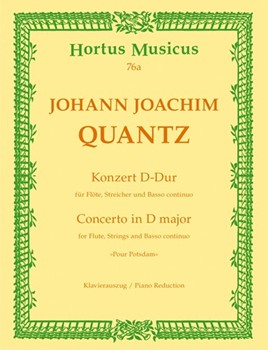 Konzert "Pour Potsdam" D-dur -Flotenkonzert- by Quantz Johann Joachim - Walther Kurt - for Fl-Solo/St