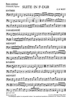 Suite fur zwei Altblockflote und eine Tenorblockflote oder andere Instrumente und Basso continuo F-D by Witt Christian Frie for