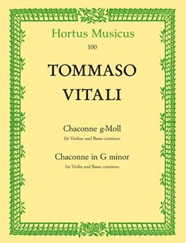 Chaconne In G Minor by Vitali Tomaso Antonio for Violin w/c