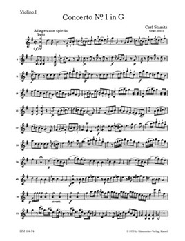 Konzert fur Violoncello und Orchester Nr. 1 G-Dur by Stamitz Carl for