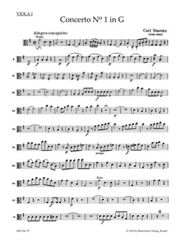 Konzert fur Violoncello und Orchester Nr. 1 G-Dur by Stamitz Carl for