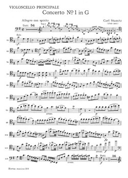 Konzert fur Violoncello und Orchester Nr. 1 G-Dur by Stamitz Carl for