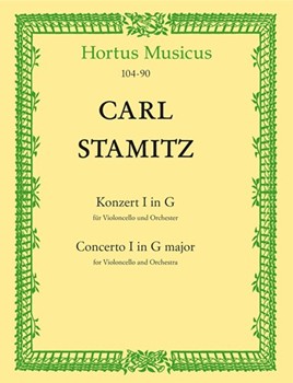 Concerto #1 In G Major by Stamitz Carl - Fussl Heinz - for Cello and Piano