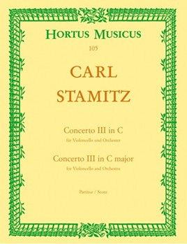 Konzert fur Violoncello und Orchester Nr. 3 C-Dur by Stamitz Carl for 2Ob/2Hn/St