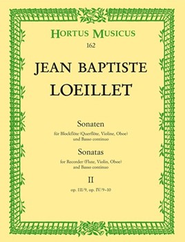 Sonaten fur Blockflote (Flute Violine Oboe) und Basso continuo op. III/9 IV/9-10 (Heft 2) by Loeillet Jean-Baptiste for Recorder-A