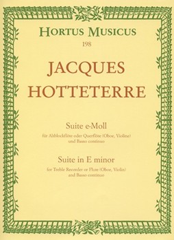 Suite e-Moll op. 5/2 -fur Altblockflote oder Querflote (Oboe Violine) und Basso continuo- by Hotteterre Jacques-Martin for Recorder-A