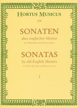 Sonaten alter englischer Meister fur Altblockflote und Basso continuo (Heft 1) by for Recorder-A