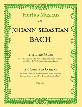 Trio Sonata In G Major by Bach Johann Sebastian - Kirchner G - for Trio Sonatas