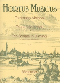 Trio Sonata for Two Violins and Bc B minor op. 1/8 by Albinoni Tomaso for 2V/Bc