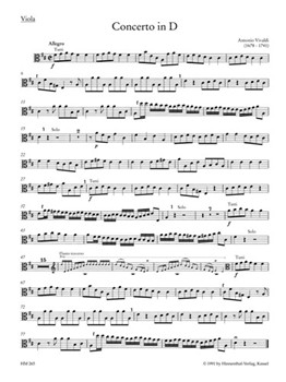 Konzert fur Flote Streicher und Basso continuo D-Dur RV 783 -Flotenkonzert- by Vivaldi Antonio Lucio for