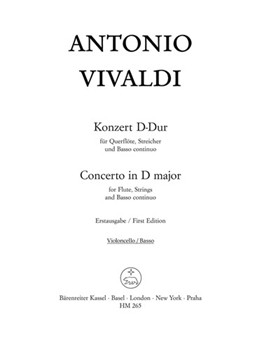 Konzert fur Flote Streicher und Basso continuo D-Dur RV 783 -Flotenkonzert- by Vivaldi Antonio Lucio for