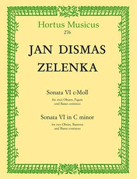 Sonata VI for zwei Oboes Bassoon and Basso continuo C minor ZWV 1816 by Zelenka Jan Dismas for Ob1/V/Ob2/