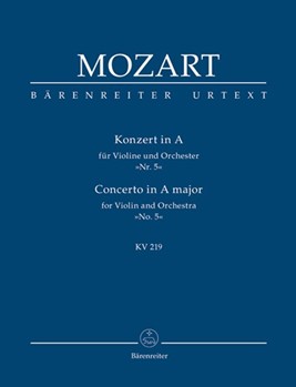 Concerto for Violin and Orchestra Nr. 5 A major K. 219 by Mozart Wolfgang Amadeus for V-Solo/Orc