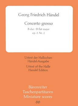 Concerto grosso B-Dur op. 3/2 HWV 313 by Handel George Frideric for Orch