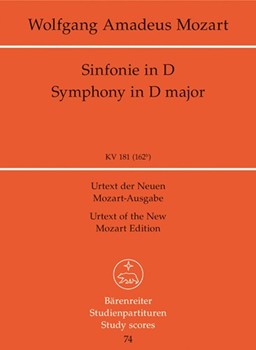 Symphony Nr. 23 D major K. 181(162b) by Mozart Wolfgang Amadeus for Orch