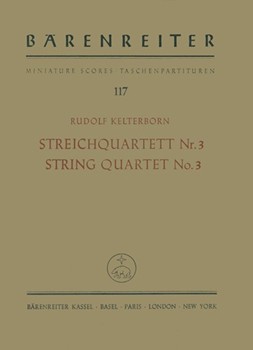 String Quartet Nr. 3 (1962) by Kelterborn Rudolf for 2V/Va/Vc