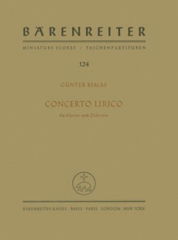 Concerto lirico (1967) -Klavierkonzert- (Konzert/Lyrisches Konzert) by Bialas Gunter for Piano-Solo