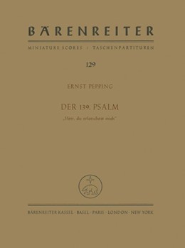 Der 139. Psalm "Herr du erforschest mich" (1964) by Pepping Ernst for ASolo/Mixe