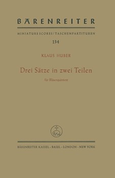 drei Satze in zwei Teilen -Kammermusik 1958/59- by Huber Klaus for Fl/Fl-Piccolo