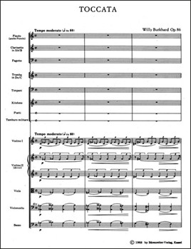 Toccata op. 86 (1951) by Burkhard Willy for Fl/Fl-Piccolo