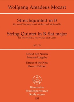 Streichquintett B-Dur KV 174 by Mozart Wolfgang Amadeus for 2V/2Va/Vc