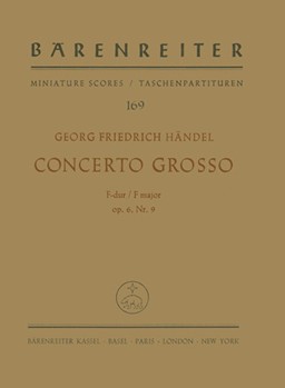 Concerto grosso F-Dur op. 6/9 HWV 327 by Handel George Frideric for Orch