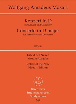 Piano Concerto D major K. 451 -Concerto for Piano and Orchestra- by Mozart Wolfgang Amadeus for Piano-Solo