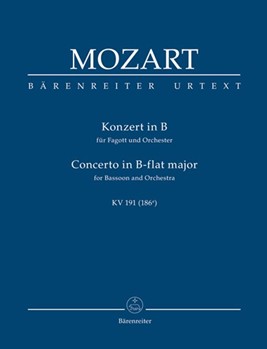 Concerto for Bassoon and Orchestra B-flat Major KV 191 (186e) by Mozart Wolfgang Amadeus for bassoon-so
