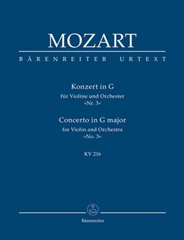Concerto for Violin and Orchestra Nr. 3 G major K. 216 by Mozart Wolfgang Amadeus for V-Solo/2Ob