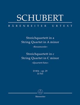 String Quartets In A Minor D 804 op. 29 (Rosamunde) & C Minor D 703 (Quartett-Satz) by Schubert Franz - Aderhold Werner - for Full Score