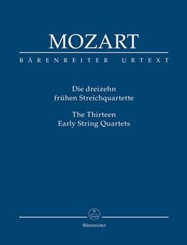 13 Early String Quartets by Mozart Wolfgang Amadeus for Mini Score