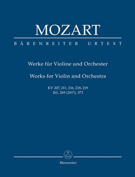 Works for Violin and Orchestra K. 207 211 216 218 219 261 269 (261a) 373 by Mozart Wolfgang Amadeus for 2Ob/2Hn/V(