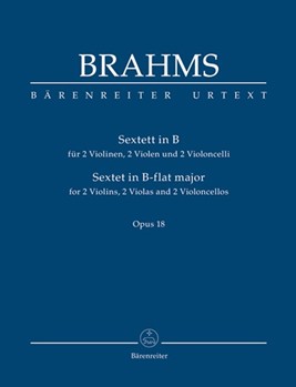 Sextet for 2 Violins 2 Violas und 2 Violoncellos B-flat major op. 18 by Brahms Johannes for 2V/2Va/2Vc