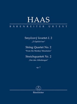 String Quartet Nr. 2 op. 7 "From the Monkey Mountains" (with percussion ad libitum) by Haas Pavel for 2VVaVcperc. adlib