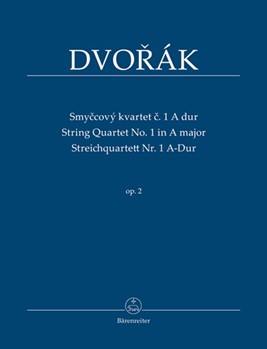 String Quartet Nr. 1 A major op. 2 by Dvorak Antonin for 2V/Va/Vc
