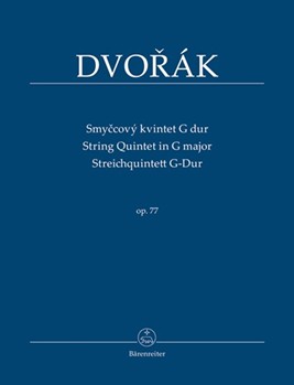 String Quintet G major op. 77 by Dvorak Antonin for V1/V2/Va/V