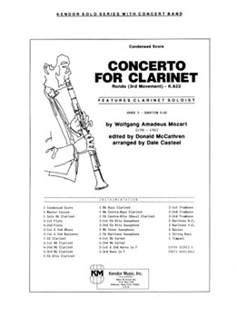 Concerto For Clarinet/Rondo (Mvt. 3, K622) (Full Score) (Mvt. 3, K622)
