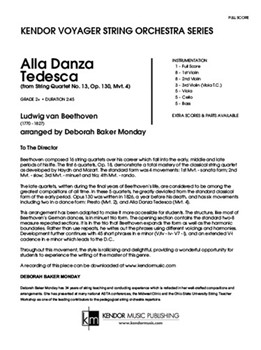 Alla Danza Tedesca by BEETHOVEN LUDWIG VAN - MONDAY DEBORAH BAKER - for FULL SCORE