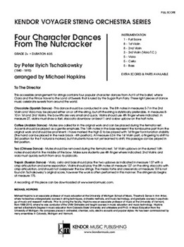 Four Character Dances From The Nutcracker (Full Score)