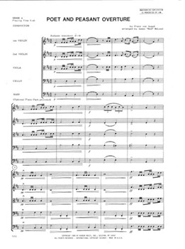 Poet And Peasant Overture (Full Score)