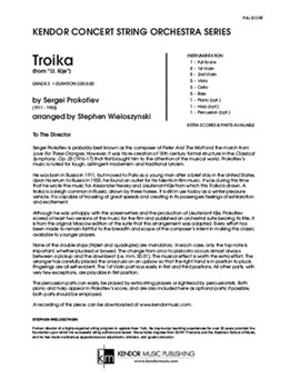 Troika (from Lt. Kije) (Full Score) (from Lt. Kije)