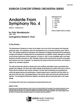Andante From Symphony No. 4 (Full Score)