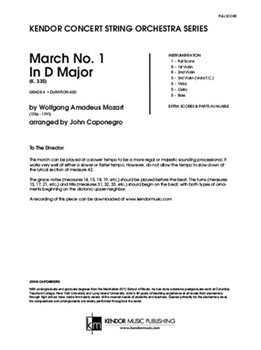 March No. 1 In D Major (K. 335) (Full Score) (K. 335)