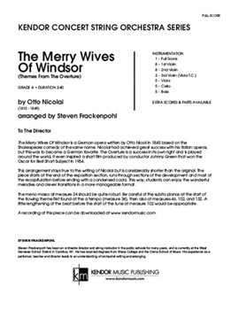 Merry Wives Of Windsor, The (Themes From The Overture) (Full Score) (Themes From The Overture)