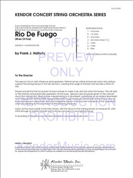 Rio De Fuego (River Of Fire) (Full Score) (River Of Fire)