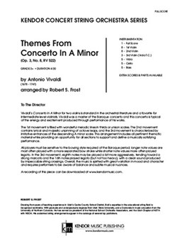 Themes From Concerto In A Minor (Op. 3, No. 8, RV 522) (Full Score) (Op. 3, No. 8, RV 522)