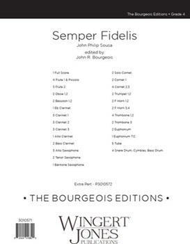 Semper Fidelis by Sousa John Philip - Bourgeois John R - for Full Score