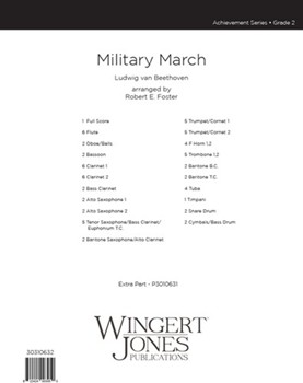 Military March by Beethoven Ludwig van - Foster Robert E - for Full Score